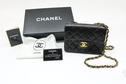 CHANEL zwart leren handtas