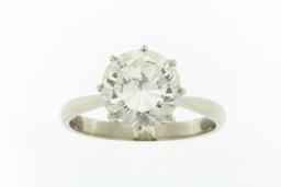 Witgouden solitairring bezet met diamant